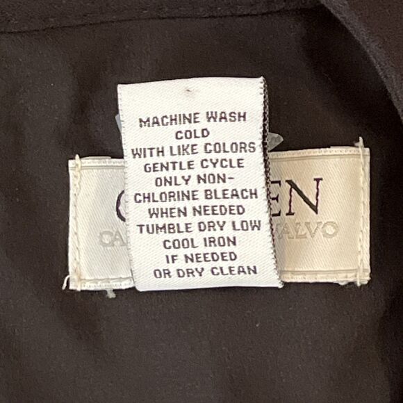 Carmen Marc Valvo Black Cocktail Dress Sleeveless Bottom Pleated Size 4 - Picture 4 of 6